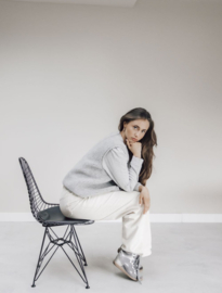 Alwero - Unisex Bodywarmer vest in wol - Tyb light - Grijs - maat XS / S / M (valt ruim)