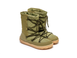 BeLenka - Barefoot Winter SnowBoots - model Snowfox, thermozool - Groen in maat 41