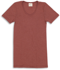 Engel Natur - Dames T-shirt in in bio merinowol met zijde - Koper - op voorraad in 34/36 of 46/48