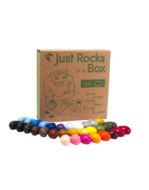 Crayon Rocks - Krijtjes in een kartonnen kraft doos - 32 kleuren, 64 stuks