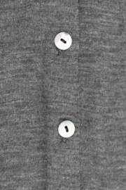 Engel Natur - Dames Cardigan in biologische merinowol - Schiefer anthraciet -  op voorraad in 34/36 of 38/40