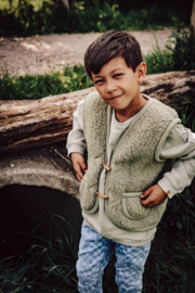 Alwero - Bodywarmer vest in echte wol - Alpen Junior - Pistachio - 80/86, 92/98, 104/110, 140/146