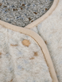 Alwero - Unisex Bodywarmer fijn vestje in wol - Tyb light - Beige multi - S