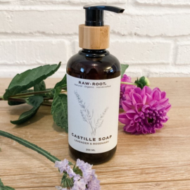 RAW ROOTs - Bio Castille zeep & shampoo in 1 - Lavendel en rozemarijn - 250 ml