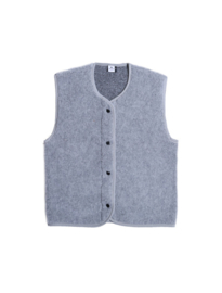 Alwero - Unisex Bodywarmer vest in wol - Tyb light - Grijs - maat XS / S / M (valt ruim)