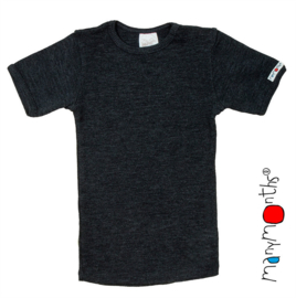 Manymonths - Short sleeve T-shirt Wol - Foggy Black - meegroei maat Adventurer (80-92/98)