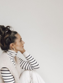 Alwero - Unisex Bodywarmer vest in echte wol - Alpen adult - English Tea - maat XS / S / M / L / XL / XXL