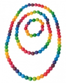 Grimm's - Regenboogketting, parels 12 mm, 66 cm - 10271 LAATSTE STUKS, gaat uit assortiment bij Grimm's