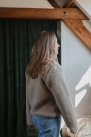 Alwero - Vest in wol met lange mouwen - Tybs light - kleur Sand Brown - maat S of M