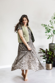 Alwero - Bodywarmer vest in wol met rits - Light Pos , adult - Pistaccio - XS of L