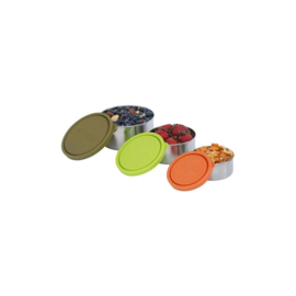 U-Konserve - Bewaardoos rvs rond, met deksel - Kleur Moss - set van 3 (150 ml + 265 ml + 470 ml)