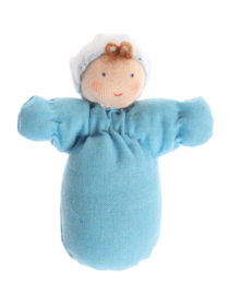 Grimm's - Poppenhuis Baby, blauw, bruin - 20055