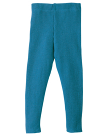 Disana - Leggings / Broek in zachte merinowol - Blauw in 134/140