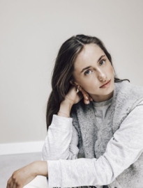 Alwero - Unisex Bodywarmer vest in wol - Tyb light - Grijs - maat XS / S / M (valt ruim)