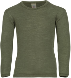 Engel Natur - Longsleeve wol zijde -  Olive in maat 92, 104, 116, 128, 140. Ontbrekende maten kunnen worden bij besteld