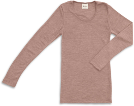 Engel Natur - Dames Longsleeve in bio merinowol met zijde - Dusty Rose -  op voorraad in 34/36, 38/40, 42/44 of 46/48