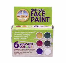 Natural Face Paint - 6 kleuren schmink en 3 applicators