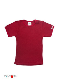 Manymonths - Short sleeve T-shirt Wol, meegroei maat Enthusiast (8 tem 10 jaar) - Raspberry Red