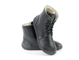 BeLenka - Barefoot Winter Boots, gevoerd met merinowol, unisex - Winter - Zwart - maat 37 (valt beetje kleiner)