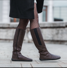 BeLenka - Barefoot Winter Boots, lange gevoerde laarzen voor dames - Sierra - Bruin in 41