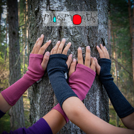 Manymonths MaM - Vingerloze handschoenen / Polswarmers - Ecru = Laatste in deze kleur