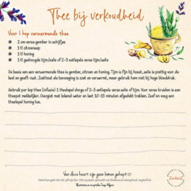 Postkaart - Set van 6 kaarten met Kruiden Recepten en 18 stickers - Tanja Hilgers