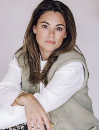 Alwero - Unisex Bodywarmer vest in wol - Alpen adult - Pistachio - XS / S / M / L / XL