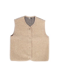 Alwero - Unisex Bodywarmer vest in wol - Tyb light - Sand Brown - maat S