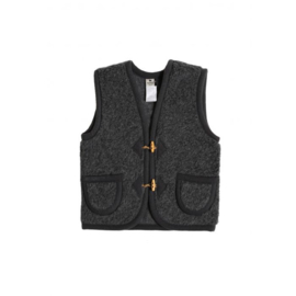Alwero - Bodywarmer vest in wol - Alpen Junior - Anthraciet - 92/98, 104/110, 116/122, 128/134