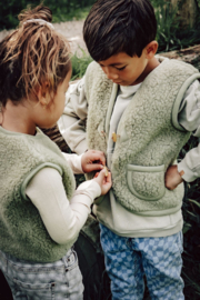 Alwero - Bodywarmer vest in echte wol - Alpen Junior - Pistachio - 80/86, 92/98, 104/110, 140/146