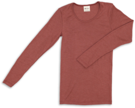 Engel Natur - Dames Longsleeve in bio merinowol met zijde - Copper - op voorraad in 42/46 of 46/48