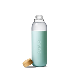 Soma - Fles in glas met silicone sleeve - Mint