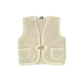 Alwero - Bodywarmer vest in wol - Alpen Junior - Natuur - in 80/86, 92/98, 104/110, 116/122, 128/134