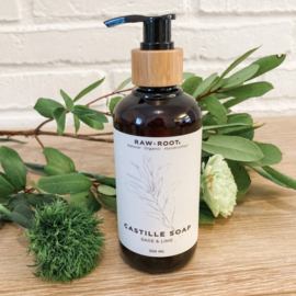 RAW ROOTs - Bio Castille zeep & shampoo in 1 -  Salie en limoen - 250 ml