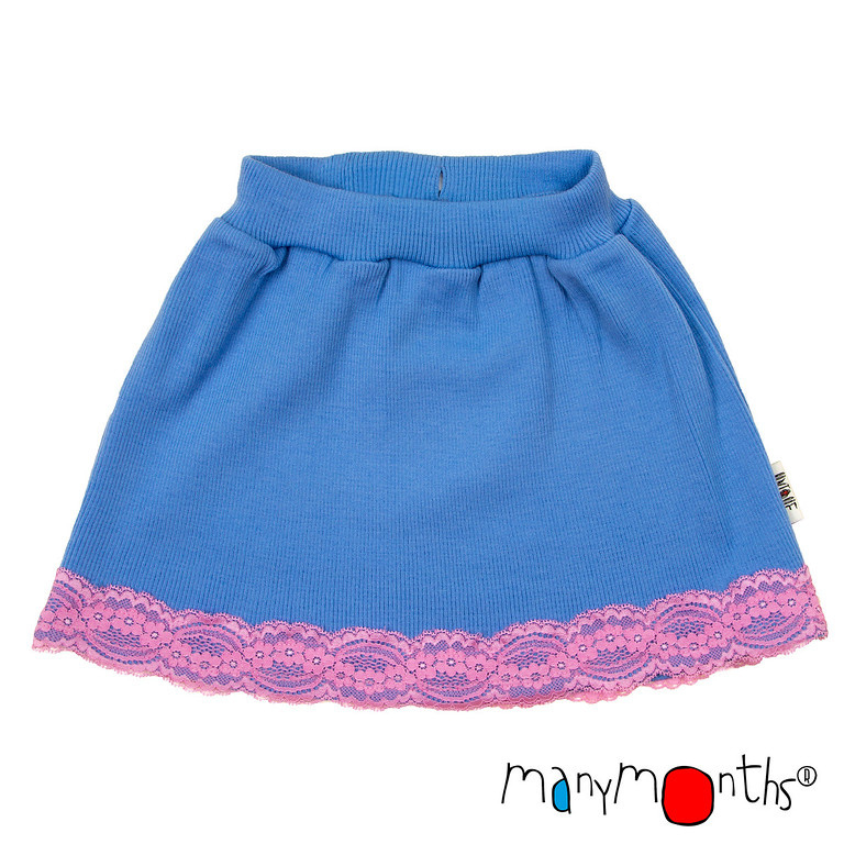 Manymonths - Princess skirt Unique Lace, Rok in merinowol - Provence Blue - Charmer Explorer