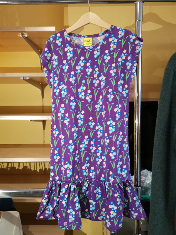 Duns - Cap sleeve dress met rokje - Forget me not, Purple in 134/140 = Laatste!