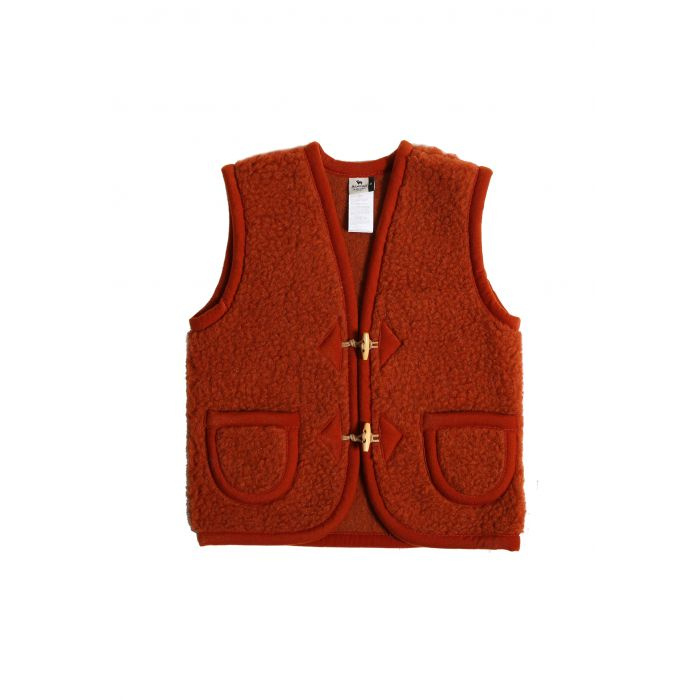 Alwero - Bodywarmer vest in wol - Alpen Junior - Brick - 80/86, 92/98/ 128/134, 140/146