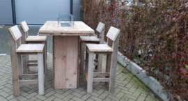 Vuurstatafel set Celebration Medium met rugleuning