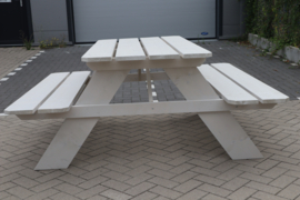 Picknicktafel Springbreak White wash steigerhout