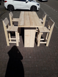 Sta tafel 80x180 met kruk met rugleuning