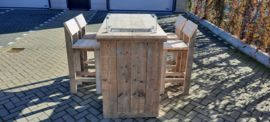 Vuurstatafel set Split met rugleuning