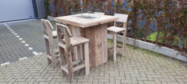 Vuurstatafel set Celebration Big met rugleuning