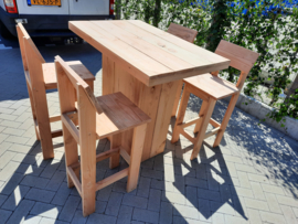 Sta tafel 80x120 met kruk met rugleuning