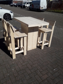 Sta tafel 80x120 met kruk met rugleuning