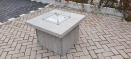 Vuurtafel Tree 80x80cm Grey wash Steigerhout