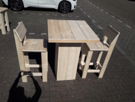 Sta tafel 80x80 met kruk met rugleuning