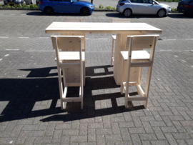 Sta tafel 80x180 met kruk met rugleuning