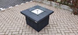 Vuurtafel Tree 80x80cm Antraciet steigerhout