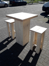 Sta tafel 80x80 met kruk Easy