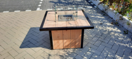 Vuurtafel Staal Tree Zwart